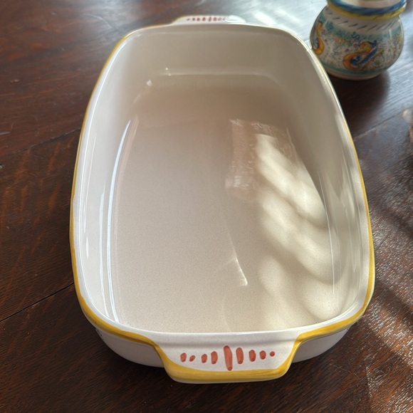 🇮🇹 Deruta Ceramiche hand painted Italian stoneware, 12.5” rectangle cookware - Picture 4 of 16